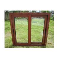 High quality brown UPVC/PVC sliding door with grids