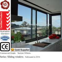 latest window design for sliding window AS2047 approved aluminium frame sliding glass window